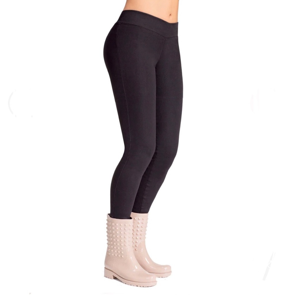 HUE Leggings Fleece-Lined Basic Compression Women Pants Sz (M-L)
